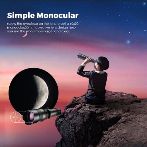 APEXEL HD 60X Professional Phone Camera Lens Telescope Lens Super Telephoto Zoom Monocular Extendable Tripod For Most Smartphone