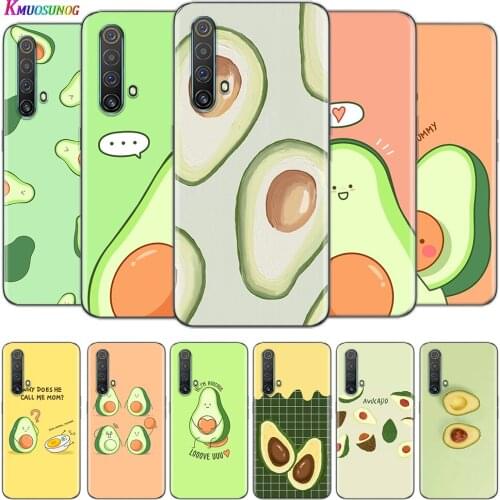 Transparent Cover Cute Cartoon Avocado Food For OPPO AX7 A1K A93 A92 A73 A72 A53S A52 A32 A31 A9 A11 A7 A5 2020 Phone Case
