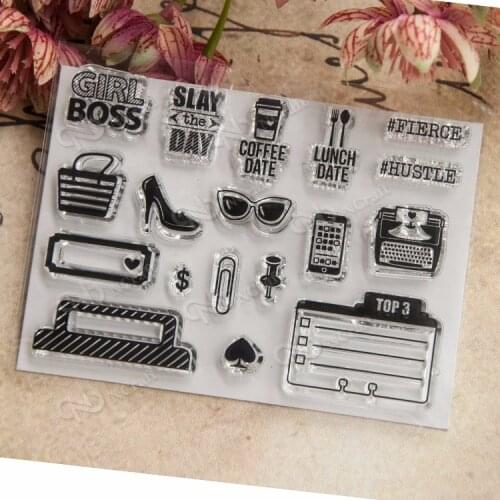 Offee Date Transparent Clear Silicone Stamp/Seal for DIY scrapbooking/photo album Decorative clear stamp sheets