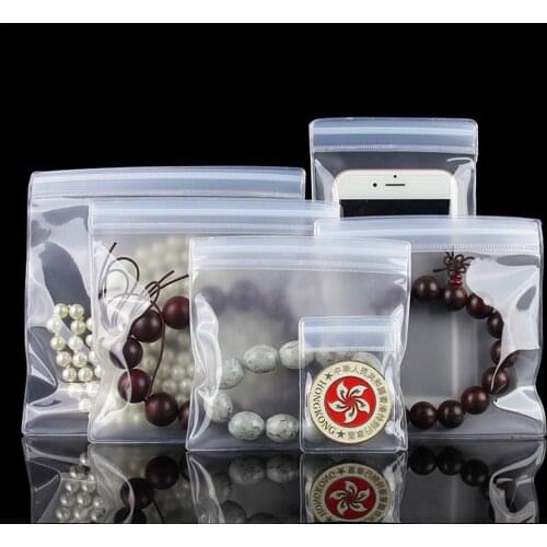 500Pcs Transparent Anti Oxidation Zip Lock Jewelry Packaging Bag Tight Sealing Jade Storage Bag Self Sealing Pouches