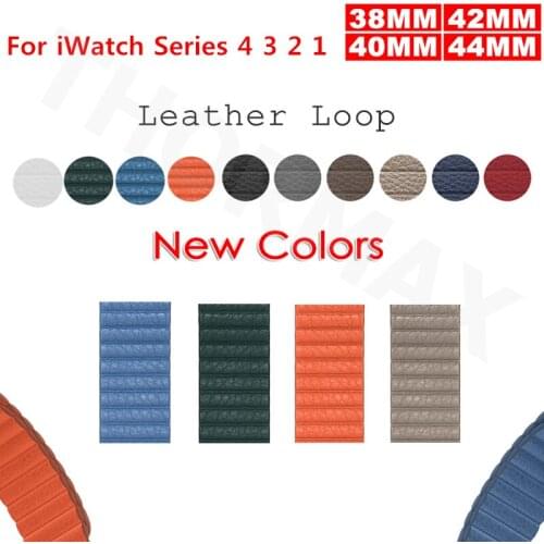 Adjustable Magnetic Genuine leather loop for apple watch band 42mm 38mm 40mm 44mm strap belt link bracelet for iwatch 1 2 3 4