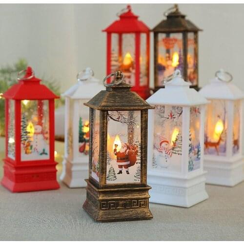 Christmas Santa Claus Snowman Lantern Light Pandent Christmas Decor for Home Xmas Tree Ornament Navidad 2021 New Year Gifts 2022