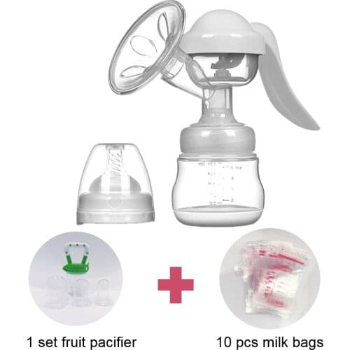 BPA Free Medical Grade Hand Breast Feeding Pump Baby Feeding Pump