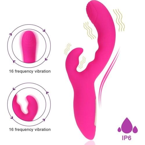 USB Rechargable 10 Speed Rabbit Vibrator for Women Vagina Clit stimulator AV stick G spot Vibrator Dildo Adult sex toy for Women