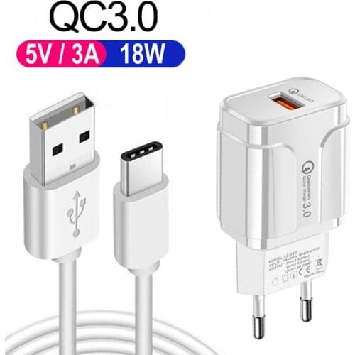 USB Charger Cable For Samsung A32 A12 A52 A72 A42 5G Note 8 9 10 Pro Motorola G9 G8 Power Play Plus QC 3.0 Charger USB C Cable