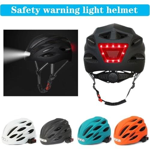LED Light Bike Helmet City Cycling For Man Women Adult Bicycle Helmet Chargeable Downhill MTB Road Bike Scooter Helmet Safa Hat