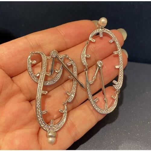 INS Explosion vintage Dangle Earrings Clock Earring Eternal Love Anniversary Gift Wedding Party For Women Designer Jewelry