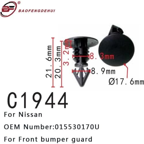 Front Bumper Guard Clips Pin For Nissan Car Screw Interior Buckle 015530170u