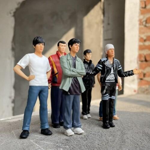 1:18 Scenario Doll Initial D Figure Toy Car Model Scene Finished Hand Puppet Model Accessories Display for Collection