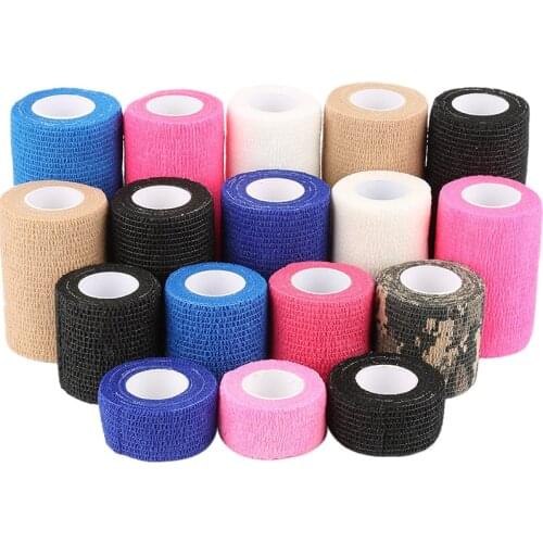1Pc 2.5-15cm Pet Elastic Bandage Non-woven Cohesive Medical Therapy Self Adhesive Bandage Tape Finger Joints Wrap First Aid Tool
