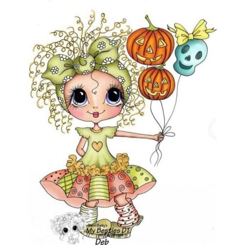 10x8 Halloween pumpkin ghost TBig ice cream ransparent Clear Stamps Silicone Seals for DIY scrapbooking photo album Card Making