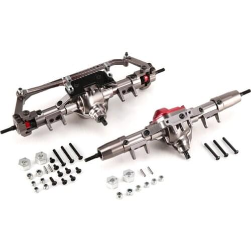 2pcs Metal Front and Rear Axle Transmission Accessories Parts Kit for AXIAL SCX10 RC4WD D90 RC Car Model Crawler Off-road