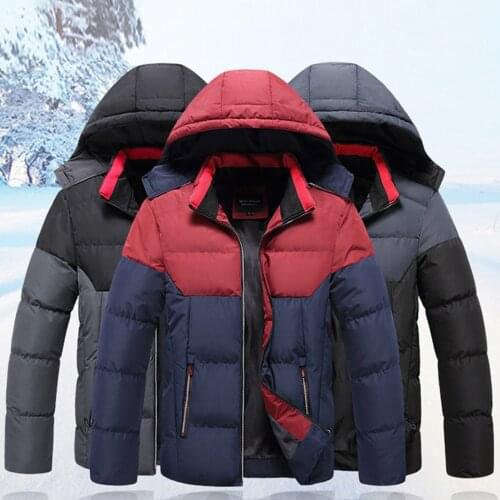 2021 Winter Padded Jacket Mens Jacket Mens Winter Clothes Korean Version Color matching Handsome Men Down Padded Coat