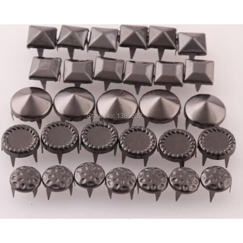 50pcs /lot Four Claw Spikes Rivets Gunmetal Color Decoration Garment Rivets Metal Studs for Clothing Bag Sewing Accessories