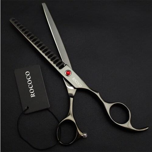 7" black Professional Pet Scissors High Quality Thinning Shears Dog Cat Tesoura Grooming Scissors Hair Cutting Tesoura