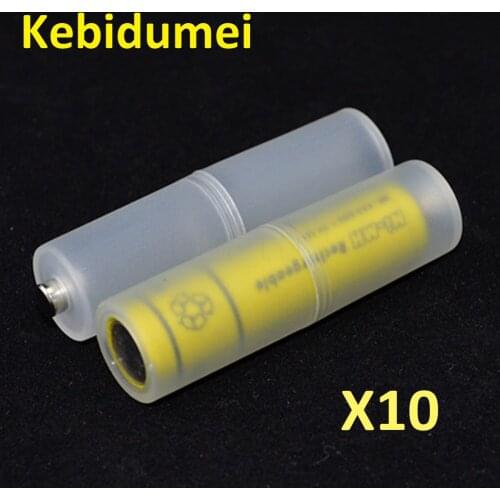 Kebidumei 10Pcs AAA to AA Size Battery Converter Adapter Batteries Holder Storage Box Plastic Case Switcher for AAA to AA Shell