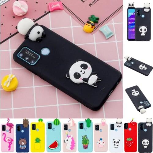 For Samsung A21S Case 3D DIY Candy Doll Toy Case On Galaxy A21S A 21S A21 S SM-A217F/DSN Cover Soft TPU Coque Panda Cactus Women