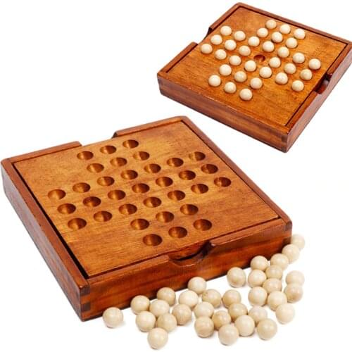 Wooden Board Game Chess Educational Toys French Classical Independent Diamond Chess Logical Thinking Training Toy Board Game