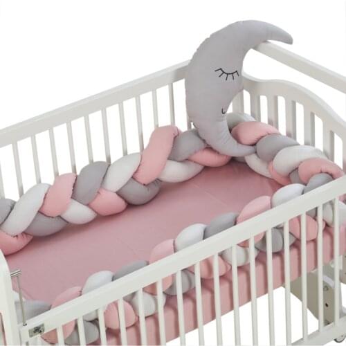 Baby Bumper Bed Braid Knots Pillow Cushion Bumper for Infant Bebe Crib Protector Cot Bumper Room Decor