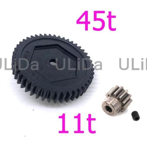 Harden Steel Spur Gear 45T 0.8M 32P #8053 11T Motor teeth #6747 For 1/10 RC Model Crawler Traxxas TRX-4 TRX4 TRX-6