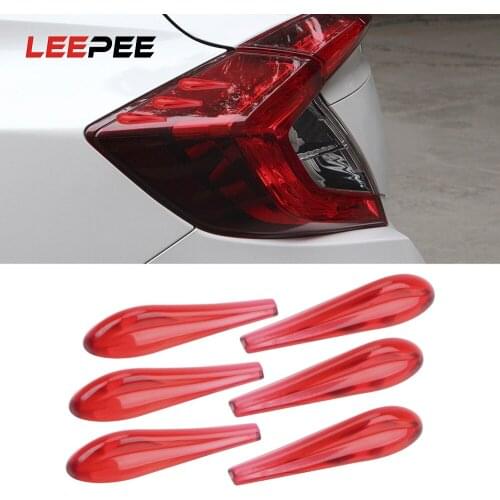 LEEPEE 6 Piece/Set Car Tail Light Sticker Car Spoiler Anti Collision Airflow Sticker Bumper Strip Decor Universal Car-styling