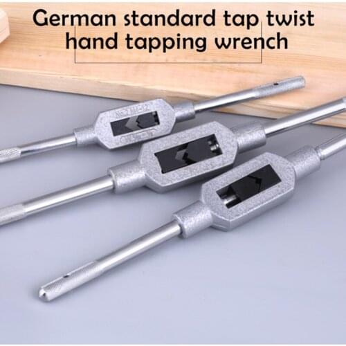 M1-8/M1-10/M1-12 Adjustable Tap Wrench For Thread Tap Handle Steel Hand Taps Holder Tapping Reamer Tools 1pcs