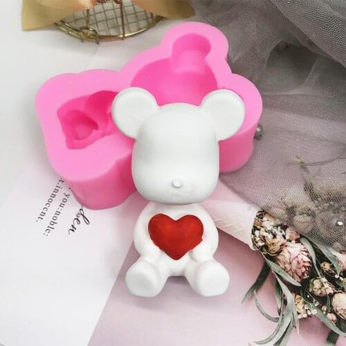 Lovely Bear Silicone Mold Mousse Chocolate Fondant Cake Decoration Tool Aromatherapy Candle Plaster Epoxy Mould