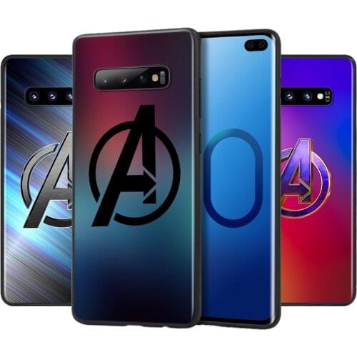 Marvel Avengers Logo Marble For Samsung Galaxy S21 S20 FE Ultra Lite S10 5G S10E S9 S8 Plus Soft Silicone Phone Case