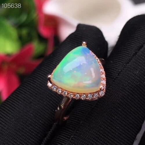 Natural opal ring Free shipping Natural real Opal 925 sterling silver Fine handwored jewelry