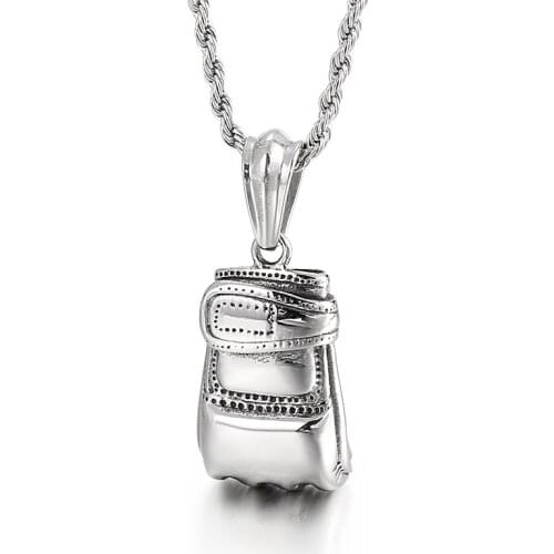 New punk style jewelry, European and American personality domineering fashion gloves, mens titanium steel pendant