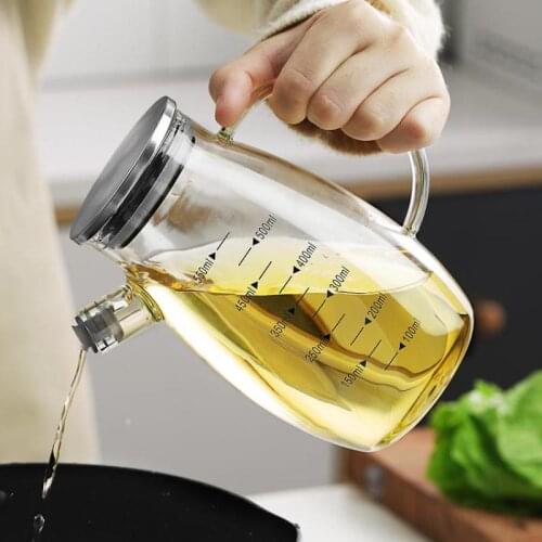 Oneice Oil Pot Dining Table Oil Bottle Salt Cans Sugar Seasoning Tank Kitchen Utensils Storage Lecythu Jars With scale