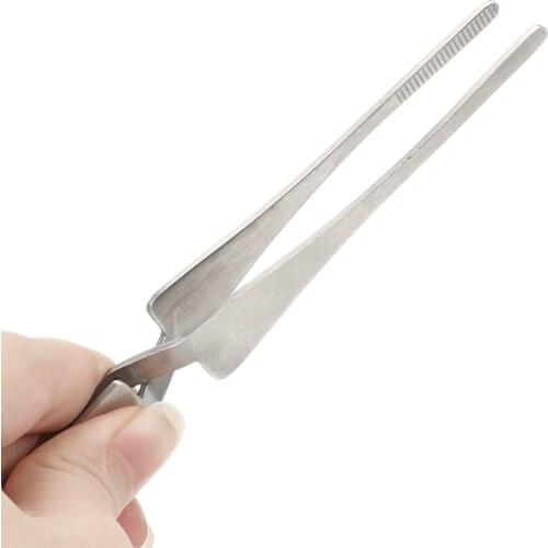 NICEYARD Save Effort Stainless Steel Maintenance Tools Cross Lock Reverse Action Tweezer Non-slip Tweezers