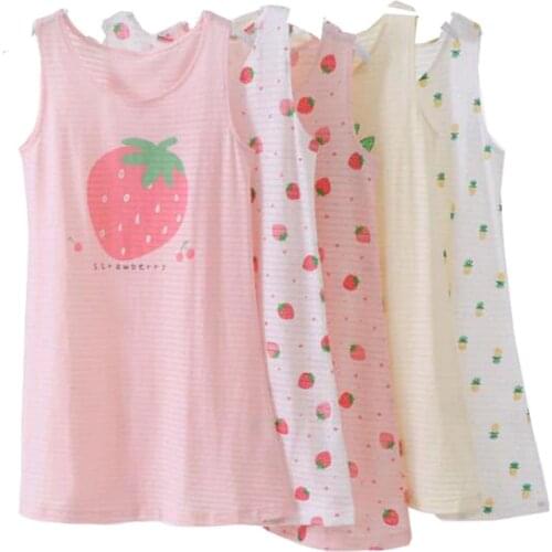 Pajama Dress Girls Nightdress Summer Princess sleeveless Dress Kids Sleepwear Baby Children Nightgowns Sleepwear Night Dress