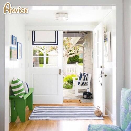 Anvige striped cotton/linen fabric , diy roman shade, custom shades, roman shades, linen window blinds, handmade roman shades