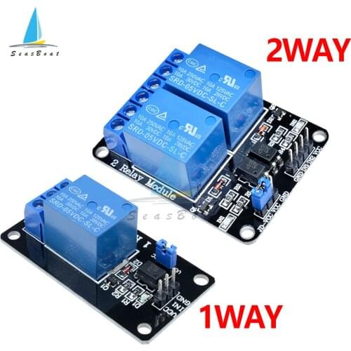 5V 1/2 Channel Relay Module With Optocoupler Relay Output 1 2 Way Low Level Triggered Relay Module for Arduino ARM PIC AVR DSP