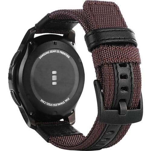 For Huami Amazfit GTR 42 47 mm nylon leather bracelet sport watch strap for Xiaomi Amazfit Bip Lite Pace Stratos 2 2S watch band