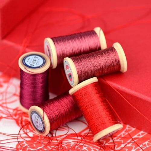 Roll Of 0.3mm polyamide fibre line Braided Wire Hand-woven embroidery thread Tassels Line 50M High strength 3 Strands Thread red