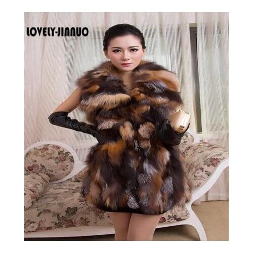 2021 Women New Arrival Real Fox Fur Coat Genuine Natural Fox leopard fur Jacket Lady Long Coat DHL/EMS Free Shipping FP302