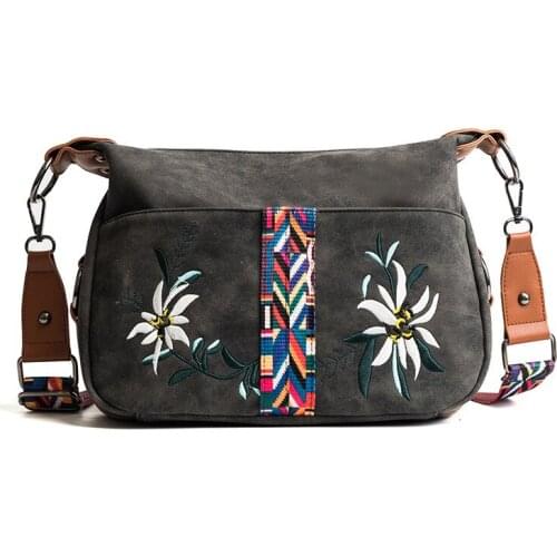 Women Bag Fashion Embroidery Handbag Female Crossbody Bags Multifunction Shoulder Bag Tote