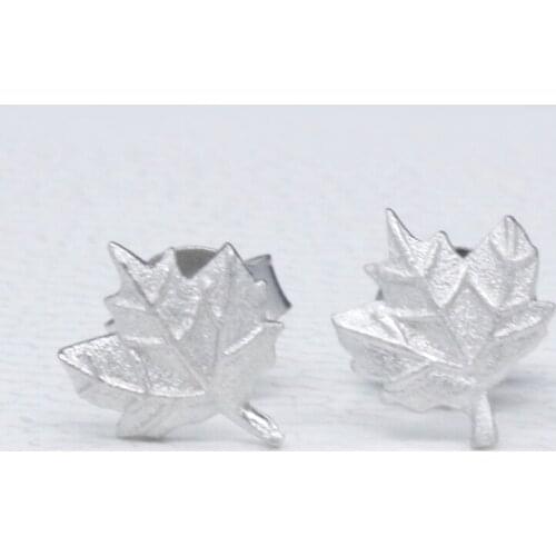 Plant Earrings 925 Sterling Silver Stud Rings For Women Simple Tiny Leaf Plant Earrings Fresh and Sweet Statement Fine Jewelry