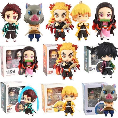 1334# Demon Slayer Agatsuma Zenitsu Anime Figure 1194 Kamado Nezuko 1193 Kamado Tanjirou Action Figure Kimetsu no Yaiba Figurine