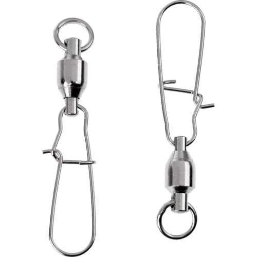 20 Pieces Copper alloy Corrosion Resistance Fishing Ball Bearing Swivel Fishing Connector Coastlock Snap Swivels Fishing Tackle