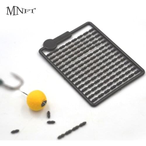 MNFT 3Cards(360 Pcs) Carp Fishing Hair Stops for Boilie Bait Dumbell Shape Small Fishing Bobber Stop Stoppers Tackle Tool