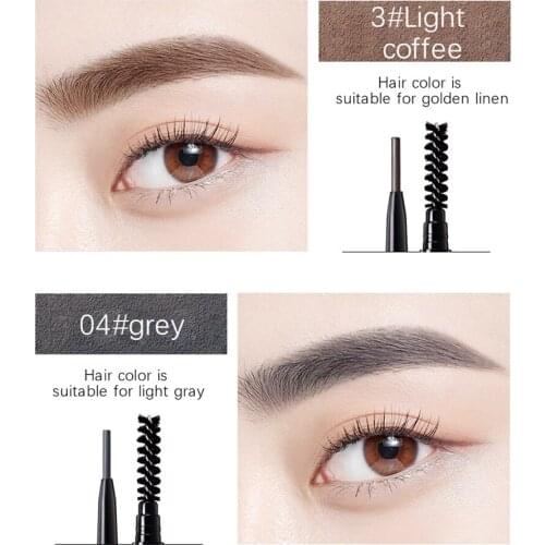 6Pcs/Set Precision Brow Pencil Ultra Fine Long Lasting Dual-use Eyebrow Pencil With Brush for Women Girl Maquillaje TSLM1