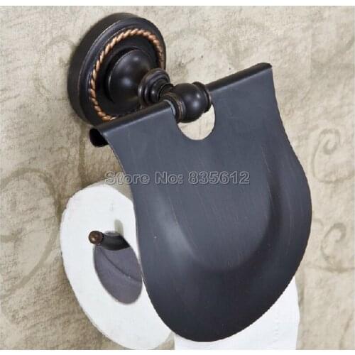 Bathroom Accessory Wall Mount Black Oil Rubbed Bronze Toilet Paper Roll Holder Wba215