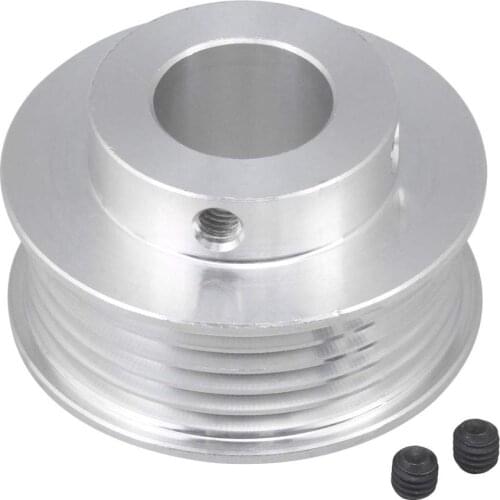 Aluminum 58mm Dia 15mm Bore Multi-slot Belt Pulley 6061 for Industrial