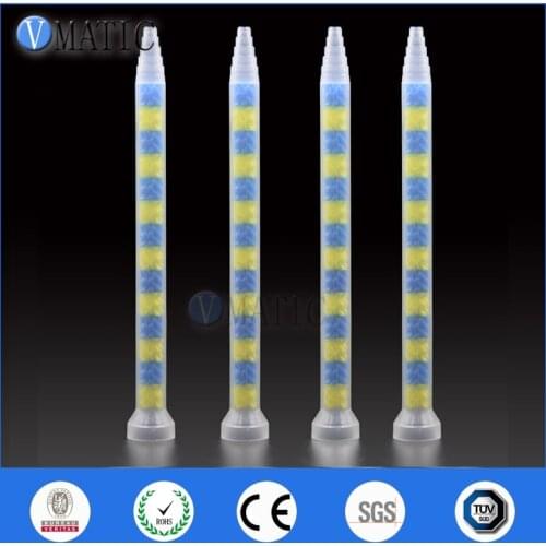Free Shipping 10pcs GSM9-14 All Purpose Use Glue Dispense Plastic Static Mixer Nozzle AB Adhesive Mixing Tube