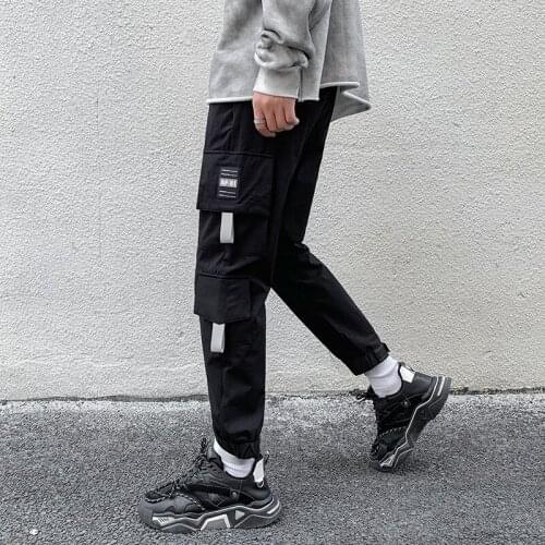 Mens pants Fashion Leisure England Style Street attire Multiple pockets Pure cotton Mens pants Jogger Sports Loose Long pant