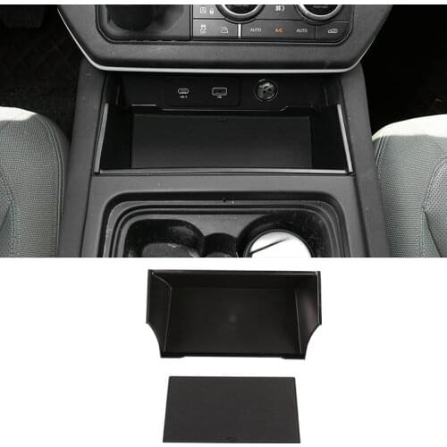 For Land Rover Defender 110 2020-2021 ABS Black Car Central Storage Armrest Box Storage Box Phone Box