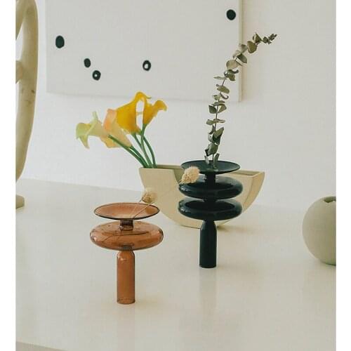 Flower Vase for Table Decoration Living Room Decorative Vase Decor Flowers Arrangement Desktop Tabletop Vases for Flowers